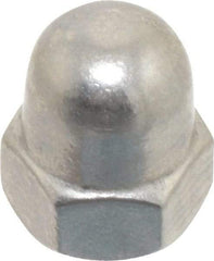 Value Collection - M5x0.8 Metric Coarse, 8mm Width Across Flats, Uncoated, Stainless Steel Acorn Nut - 10mm Overall Height, Austenitic A2, DIN 1587 - Benchmark Tooling