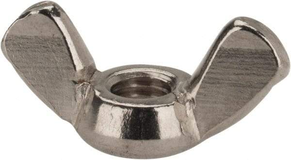 Value Collection - M5x0.80 Metric Coarse, Stainless Steel Standard Wing Nut - Grade 18-8, Austenitic Grade A2, 24mm Wing Span, 11mm Wing Span - Benchmark Tooling