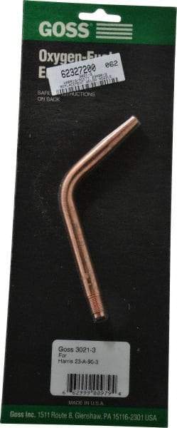 Goss - #3 Tip, Acetylene, Welding, Heating, Brazing Tip - For Use with Harris Torches - Exact Industrial Supply