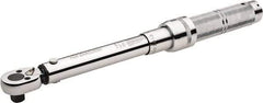 Paramount - 3/8" Drive Micrometer Type Ratchet Head Torque Wrench - 6.2 N/m to 29 N/m Torque, 11-1/2" OAL, 1 In/Lb Graduation - Benchmark Tooling