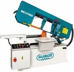 Clausing - 18-1/2 x 10-1/2" Max Capacity, Semi-Automatic Variable Speed Pulley Horizontal Bandsaw - 102 to 377 SFPM Blade Speed, 230/460 Volts, 45 & 60°, 3 hp, 3 Phase - Benchmark Tooling