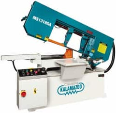 Clausing - 18-1/2 x 10-1/2" Max Capacity, Semi-Automatic Variable Speed Pulley Horizontal Bandsaw - 102 to 377 SFPM Blade Speed, 230/460 Volts, 45 & 60°, 3 hp, 3 Phase - Benchmark Tooling