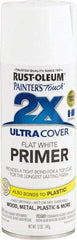 Rust-Oleum - 12 oz White Aerosol Primer - 12 Sq Ft/Gal, Direct to Metal, Quick Drying, Interior/Exterior - Benchmark Tooling