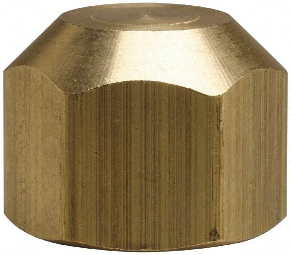 Cerro - 3/4" Tube OD, 45° Brass Flared Tube Cap - Flare Ends - Benchmark Tooling