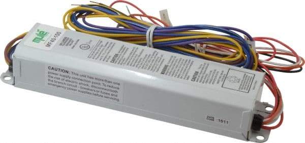 Mule - 2 Lamp, 120-277 Volt, T8, T10, T12 Fluorescent Emergency Ballast - 0 to 39 Watt, 350 to 450 Lumens, 90 min Run Time, 2 Inch Long x 9-16/41 Inch Wide x 1-1/2 Inch High - Benchmark Tooling