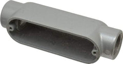 Thomas & Betts - C Body, 3/4" Trade, IMC, Rigid Aluminum Conduit Body - Oval, 5-1/8" OAL, 7.3 cc Capacity, Gray - Benchmark Tooling