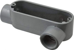 Thomas & Betts - LL Body, 1/2" Trade, IMC, Rigid Aluminum Conduit Body - Oval, 3-1/2" OAL, 4.3 cc Capacity, Gray - Benchmark Tooling