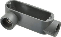 Thomas & Betts - LR Body, 3/4" Trade, IMC, Rigid Aluminum Conduit Body - Oval, 4-1/8" OAL, 7.3 cc Capacity, Gray - Benchmark Tooling