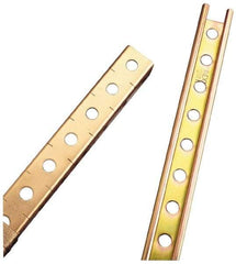 Thomas & Betts - 8 Ft. Long x 1-1/2 Inch Deep x 1-1/2 Inch Wide, Steel Raceway - No Cover, 1 Channel, Gold, Galvanized - Benchmark Tooling