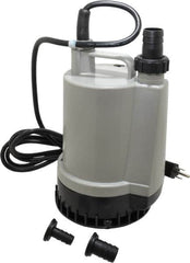 Value Collection - 1/6 hp, 120 Amp Rating, 120 Volts, Full-On Operation, Submersible Pump - Plastic Housing - Benchmark Tooling