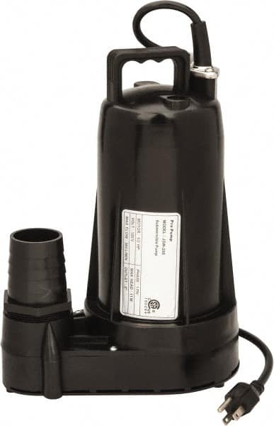 Value Collection - 1/2 hp, 120 Amp Rating, 120 Volts, Full-On Operation, Submersible Pump - Plastic Housing - Benchmark Tooling