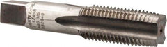 Hertel - 1-1/4 - 8 UNS 4 Flute Bright Finish High Speed Steel Straight Flute Standard Hand Tap - Taper, Right Hand Thread, 5-3/4" OAL, 2-9/16" Thread Length, H5 Limit, Oversize - Exact Industrial Supply