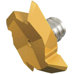 Iscar - MM TRD Grade IC528 Carbide Thread Milling Tip Insert - TiCN/TiN Finish, 4 Flutes, 21.7mm Cutting Diam, 0.008" Cnr Rad - Benchmark Tooling