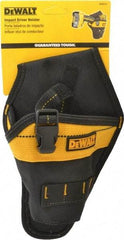 DeWALT - 1 Pocket Drill/Impact Driver Holster - Ballistic Polyester, Black & Yellow, 6" Wide x 9" High - Benchmark Tooling