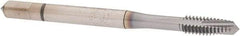 Accupro - #8-32 UNC, 3 Flute, TiCN Finish, Powdered Metal Spiral Point Tap - Plug Chamfer, Right Hand Thread, 2-1/8" OAL, 2B Class of Fit - Exact Industrial Supply