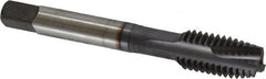 Accupro - 1/2-13 UNC, 4 Flute, TiCN Finish, Powdered Metal Spiral Point Tap - Plug Chamfer, Right Hand Thread, 3-3/8" OAL, 3B Class of Fit - Exact Industrial Supply