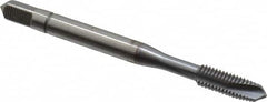 Accupro - M5x0.80 Metric Coarse, 3 Flute, TiCN Finish, Powdered Metal Spiral Point Tap - Plug Chamfer, Right Hand Thread, 2-3/8" OAL, 6H Class of Fit - Exact Industrial Supply