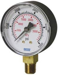 Wika - 4" Dial, 1/4 Thread, 30-0-60 Scale Range, Pressure Gauge - Lower Connection Mount, Accurate to 3-2-3% of Scale - Benchmark Tooling