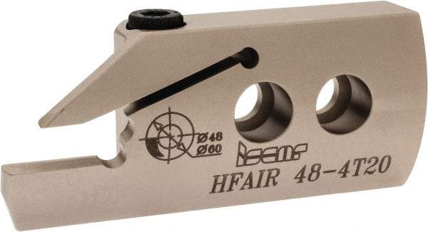 Iscar - 4mm Groove Width, 20mm Max Depth of Cut, Right Hand Cut, HFAI Indexable Grooving Blade - HFPR/L Insert Style, Series Heliface - Benchmark Tooling