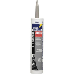 White Lightning - 10 oz Cartridge Gray Acrylic & Latex Caulk - -30 to 180°F Operating Temp, 12 min Tack Free Dry Time, Series 3006 - Benchmark Tooling