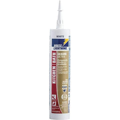 White Lightning - 10 oz Cartridge White RTV Silicone Caulk - 150°F Max Operating Temp - Benchmark Tooling