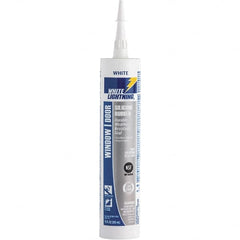 White Lightning - 10 oz Cartridge White RTV Silicone Joint Sealant - -80 to 450°F Operating Temp, 30 min Tack Free Dry Time, 24 hr Full Cure Time - Benchmark Tooling