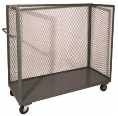 Durham - 2,000 Lb Capacity, 3-Sided Steel Truck - 48-1/2" Wide x 56-7/16" High - Benchmark Tooling