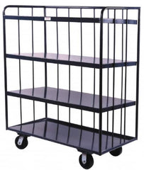 Durham - 2,000 Lb Capacity, Steel Open Portable Shelf Truck - 48" Wide x 61" High - Benchmark Tooling