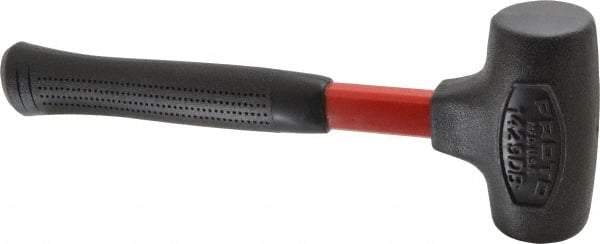 Proto - 16 oz Head 1-5/8" Face Diam Urethane Dead Blow Hammer - 12" OAL, Fiberglass Handle - Benchmark Tooling