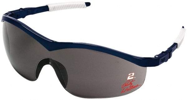 MCR Safety - Gray Lenses, Frameless Safety Glasses - Scratch Resistant, Size Universal, Wrap Around - Benchmark Tooling