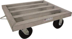 PRO-SOURCE - 2,000 Lb Capacity Aluminum Welded Aluminum Dolly - 28" Long x 24" Wide x 10" High, 6" Wheels - Benchmark Tooling