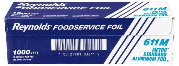 Reynolds - 12" Wide x 1,000' Long Aluminum Foil Roll - Use with Food Protection - Benchmark Tooling