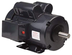 US Motors - 3/4 hp, TEFC Enclosure, No Thermal Protection, 1,140 RPM, 115/208-230 Volt, 60 Hz, Single Phase Capacitor Start-Cap Run Motor - Size 56H Frame, Rigid Base Mount, 1 Speed, Ball Bearings, 10.05 Full Load Amps, B Class Insulation, Reversible - Benchmark Tooling