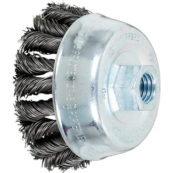 PFERD - Knotted Wire Cup Brush - 3-1/2X.02X5/8-11 COMBITWIST CS KNTCUP BRSH - Benchmark Tooling