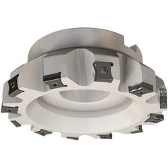 Iscar - 3" Cut Diam, 1" Arbor Hole, 0.118" Max Depth of Cut, 86° Indexable Chamfer & Angle Face Mill - 8 Inserts, LN.. 1506.. Insert, Right Hand Cut, 8 Flutes, Series TangMill - Benchmark Tooling