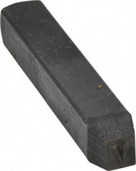 Made in USA - 3/16" Character Size, V Character, Heavy Duty Individual Steel Stamp - Steel, Letter - Benchmark Tooling