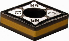 Iscar - CNMG643 GN Grade IC8150 Carbide Turning Insert - TiCN/Al2O3/TiN Finish, 80° Diamond, 3/4" Inscr Circle, 1/4" Thick, 3/64" Corner Radius - Benchmark Tooling