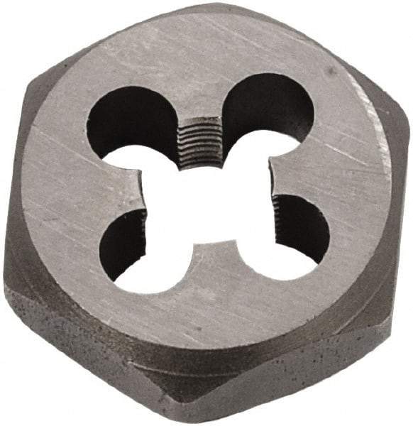 Union Butterfield - 1-1/8 - 7 UNC Thread, 2" Hex, Right Hand Thread, Hex Rethreading Die - Chromium Steel, 1" Thick, Series 2025 - Exact Industrial Supply