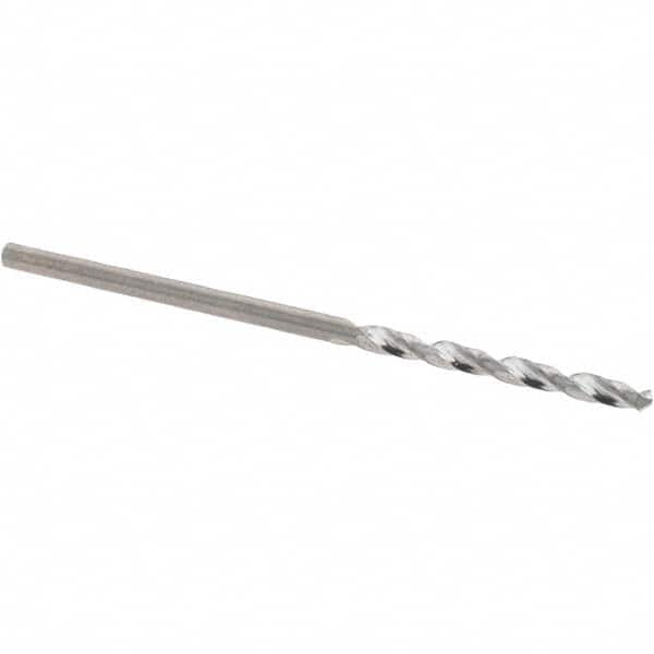 Guhring - 1.8mm 118° Solid Carbide Jobber Drill - Bright Finish, Right Hand Cut, Spiral Flute, Straight Shank, 46mm OAL, Faceted Point - Benchmark Tooling