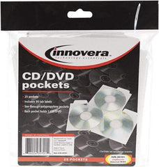 innovera - 25 Piece Clear CD/DVD Pockets - 5" High x 5" Wide - Benchmark Tooling