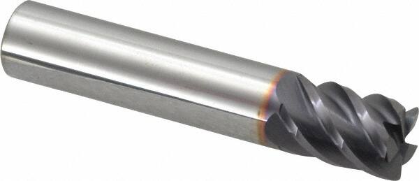 Niagara Cutter - 3/8", 5 Flute, Single End, Solid Carbide, 0.02" Corner Radius End Mill - 2" OAL, 45° Helix, Right Hand Flute, 1/2" LOC, Right Hand Cut - Benchmark Tooling