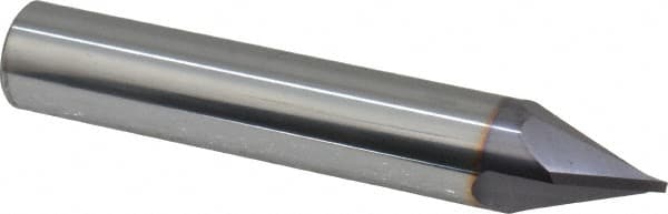 Niagara Cutter - 1/2" Diam 2 Flute Single End Solid Carbide Chamfer Mill - Benchmark Tooling