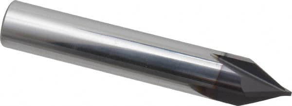 Niagara Cutter - 1/2" Diam 4 Flute Single End Solid Carbide Chamfer Mill - Benchmark Tooling