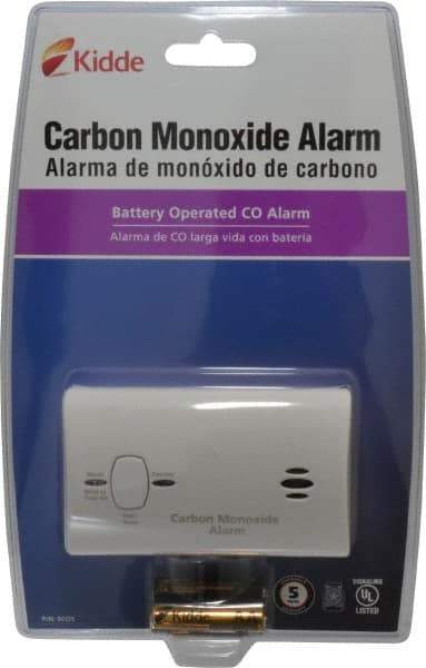 Kidde - CO Alarm - 85 dB Decibel Rating, AA Battery Included, Wall or Ceiling Mount, Electrochemical Sensor - Benchmark Tooling