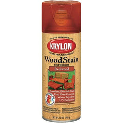 Krylon - 0.5 Qt Aerosol Can Redwood Wood Stain - Oil-Based, Semi-Transparent - Benchmark Tooling