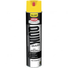 Krylon - 25 fl oz Yellow Marking Paint - 35 to 71 Sq Ft Coverage, Solvent-Based Formula - Benchmark Tooling