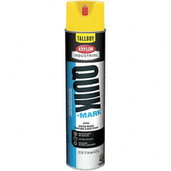 Krylon - 25 fl oz Yellow Marking Paint - 35 to 71 Sq Ft Coverage, Water-Based Formula - Benchmark Tooling