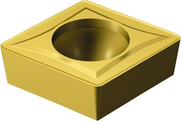 Sandvik Coromant - CCMT32.51 UR Grade 235 Carbide Turning Insert - TiCN/TiN Finish, 80° Diamond, 3/8" Inscr Circle, 5/32" Thick, 1/64" Corner Radius - Benchmark Tooling