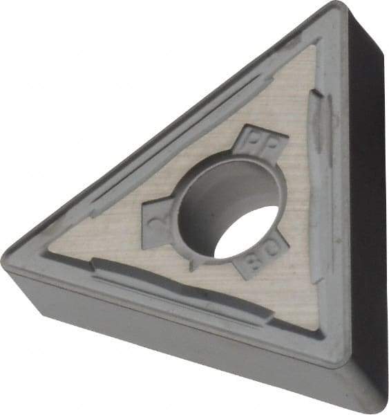 Kennametal - TNMG432 RP Grade KCU10 Carbide Turning Insert - TiAlN Finish, 60° Triangle, 1/2" Inscr Circle, 3/16" Thick, 1/32" Corner Radius - Benchmark Tooling