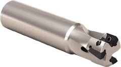 Seco - 12mm Cut Diam, 8mm Max Depth of Cut, 16mm Shank Diam, 135mm OAL, Indexable Square Shoulder End Mill - XO.. 0903.. Inserts, Cylindrical Shank, 90° Lead Angle, Through Coolant, Series Micro Turbo - Benchmark Tooling